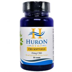 Huron Hemp - Broad Spectrum CBD 25mg Capsules - 30 Count